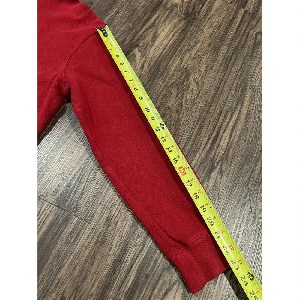 Polo Ralph Lauren Men's Red Quarter Zip Pullover Size Large 100% Cotton